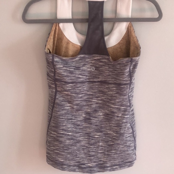 Lululemon Athletica Size 8 Scoop Neck Racer Back Purple Work Out  💪 Tank - Picture 6 of 7